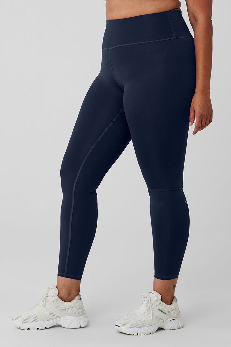 Wondering why these leggings are a fan favorite? Maybe it’s the sculpting, subtly sheeny, high-compression Airlift fabric. Or the fact that they fit like a glove, complete with a wide, double-layered waistband for a holds-you-in feel. Or the ⅞ length hems that are perfect for petites or an above-the-ankle fit. Pick your color and get ready to wear yours on repeat. Alo Yoga Compressive Athleisure Leggings, Alo Yoga Compression Leggings, Alo Yoga Compression Athleisure Leggings, Alo Yoga Compressive Sporty Leggings, Compressive Alo Yoga Activewear, Alo Yoga Compressive Elastane Activewear, Compressive Alo Yoga Pants For Pilates, Alo Yoga Elastane Activewear For Pilates, Alo Yoga Compressive Yoga Pants For Pilates