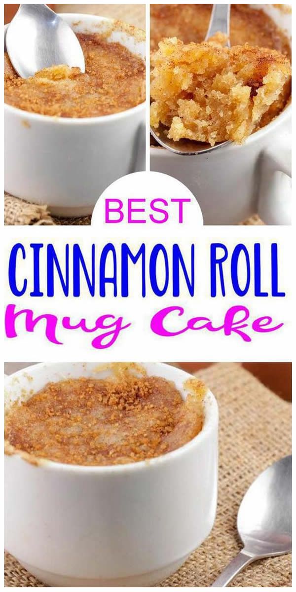 cinnamon roll microwave mug cake in white mug Apple Cinnamon Mug Cake, Mug Cake Easy, Microwave Cakes, Cinnamon Roll Mug Cake, Microwave Apple, Boat Recipes, Mug Dessert Recipes, Cinnamon Mug Cake, Cake Microwave