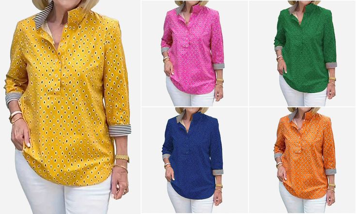 Boho Chic Resort Blouse - North Versatile Relaxed Fit Blouse For The Beach, Versatile Long Sleeve Blouse For Vacation, Summer Stretch Blouse For Loungewear, Summer Stretch Loungewear Blouse, Versatile Spring Blouse For Vacation, Versatile Spring Vacation Blouse, Stretch Cotton Blouse For Vacation, Beachwear Cotton Blouse, Modern Chic