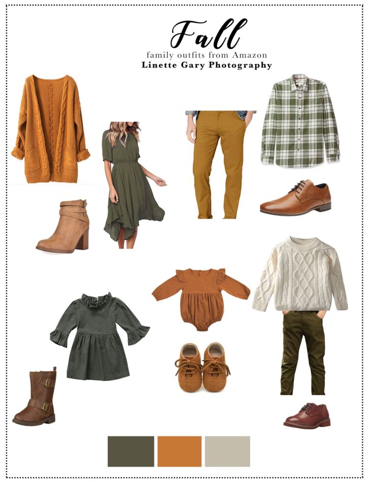 an assortment of clothes and shoes for fall