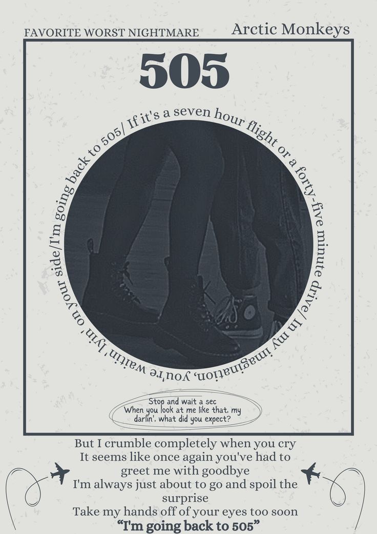 an advertisement for the 50th anniversary of arctic monkeys, featuring two feet in black and white