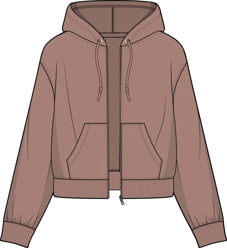 a women's hoodie jacket with zippers on the front and back side