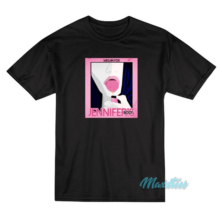 a black t - shirt with an image of a woman's face on it