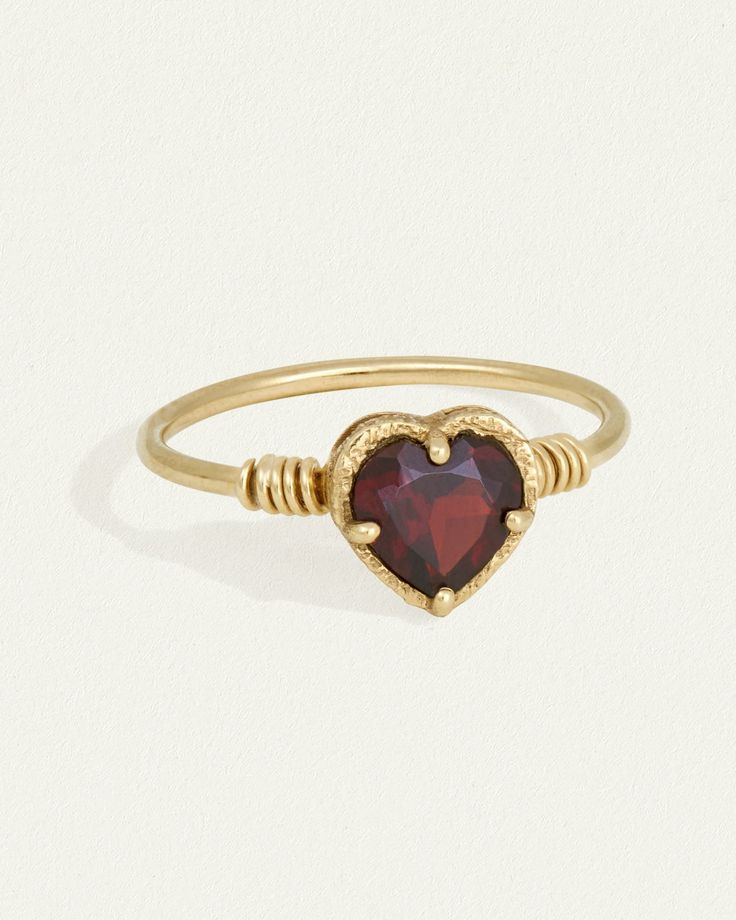 The Venus Solitaire Ring Solid Gold with heart shaped garnet. Shop solid gold love heart ring inspired by the Roman goddess of love. Love Heart Ring, Heart Shaped Engagement Rings, Roman Goddess, Goddess Of Love, Garnet Jewelry, Yellow Gold Setting, Solid Gold Rings, Topaz Stone, Garnet Rings