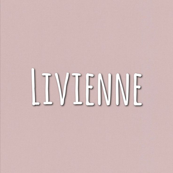 the word livvenne written in white on a pink background