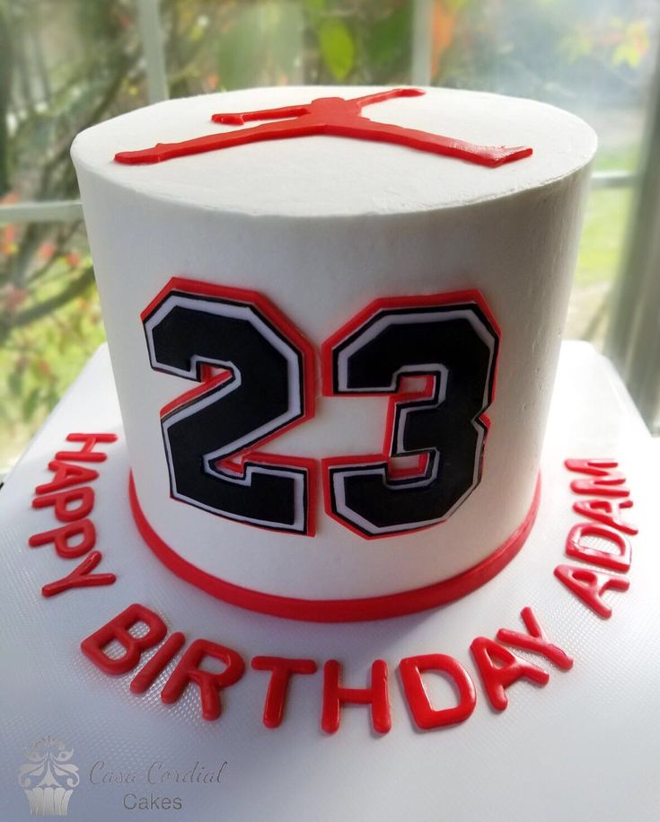 a birthday cake with the number 23 on it