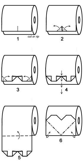 instructions for how to make a toilet paper roll