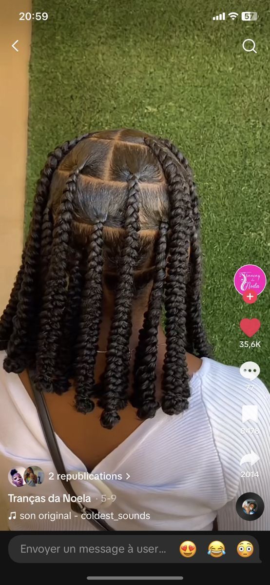 Protective Style Inspiration, Short Jayda Wayda Braids, Fishtail Knotless Braids, Jayda Wayda Braids Knotless, Fast Easy Braids Black Women, Short Term Protective Styles, Quick Protective Hairstyles Black Women, Short Passion Braids, Knotless Locs Hairstyles