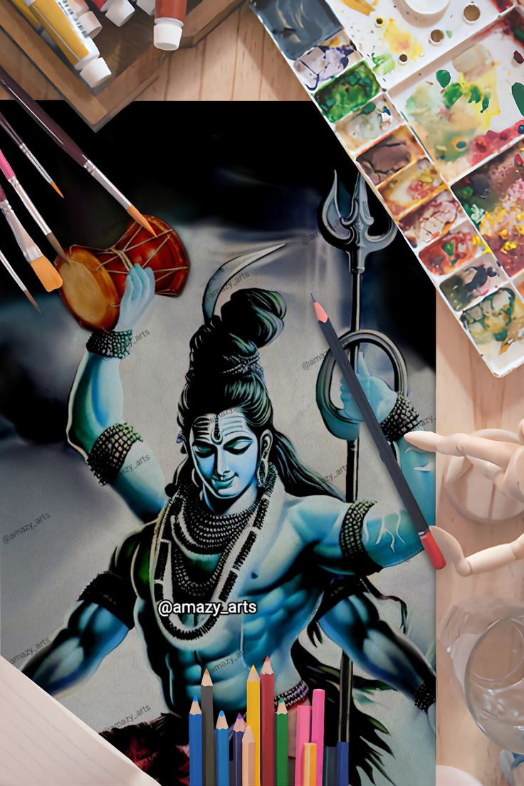 Lord shiva unique painting Mahadev Painting Canvas, Mahadev Canvas Painting, Painting Mahadev, Mahadev Painting, Realistic Paintings, Illustration Artists, Digital Content, Cristiano Ronaldo, Ronaldo