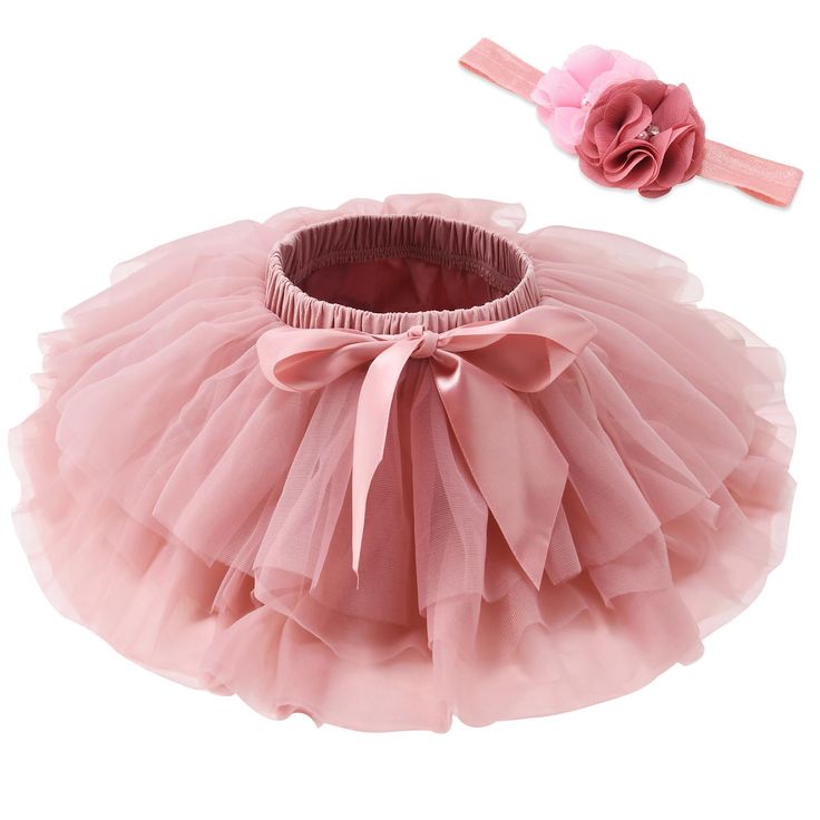 PRICES MAY VARY. Skirt:100% soft tulle. The diaper cover is 97% cotton and 3% polyester. Light-weight, soft breathable fabric, very comfortable for baby's sensitive skin. Toddler girl tutu skirt sets with flower headband. Baby girl's tutu skirt with diaper cover. 4 layered soft fluffy tulle, tutu skirt is fluffy enough and makes your baby look like a princess. The ribbon is sewn on the waist, you can tie it into a bow or make it a different style. The super comfortable covered elastic waistband Baby Tutu Dresses, Pink Tulle Skirt, Girl Tutu Skirt, Tutu Skirts, Girls Tutu Dresses, Girl Tutu, Baby Tutu, Tulle Tutu