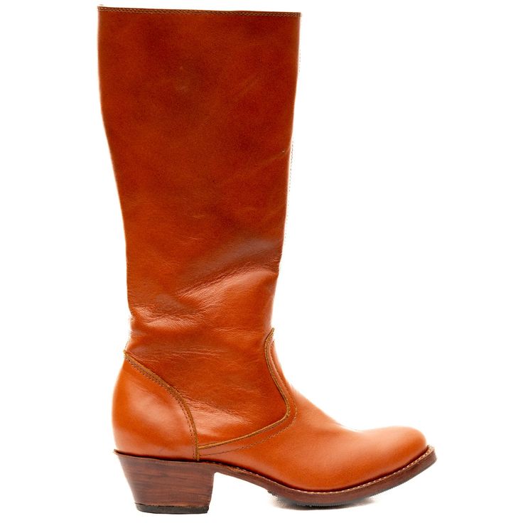 There's nothing like a real pair of Mimi Cowgirl Boots. The way they smell when you first get them, the smooth patina the worn leather shines, and best of all how only your foot fits in what seems to be the perfect fitting boot. Shaft Height: 13.20 in. Heel Height: 2.00 in. Classic Snip Toe Heeled Boots With Leather Lining, Fall Boots With Reinforced Heel And Plain Toe, Vintage Boots With Waxed Finish And Round Toe, Vintage Oiled Leather Boots With Waxed Finish, Vintage Fall Boots With Waxed Finish, Classic Fall Boots With Rubber Sole, Classic Boots With Rubber Sole For Fall, Vintage Waxed Finish Boots For Fall, Classic Moto Boots With Reinforced Heel And Almond Toe