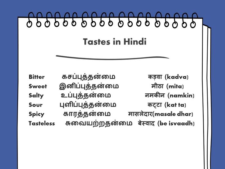 a notepad with the words tatsies in hindi written on it and an image of