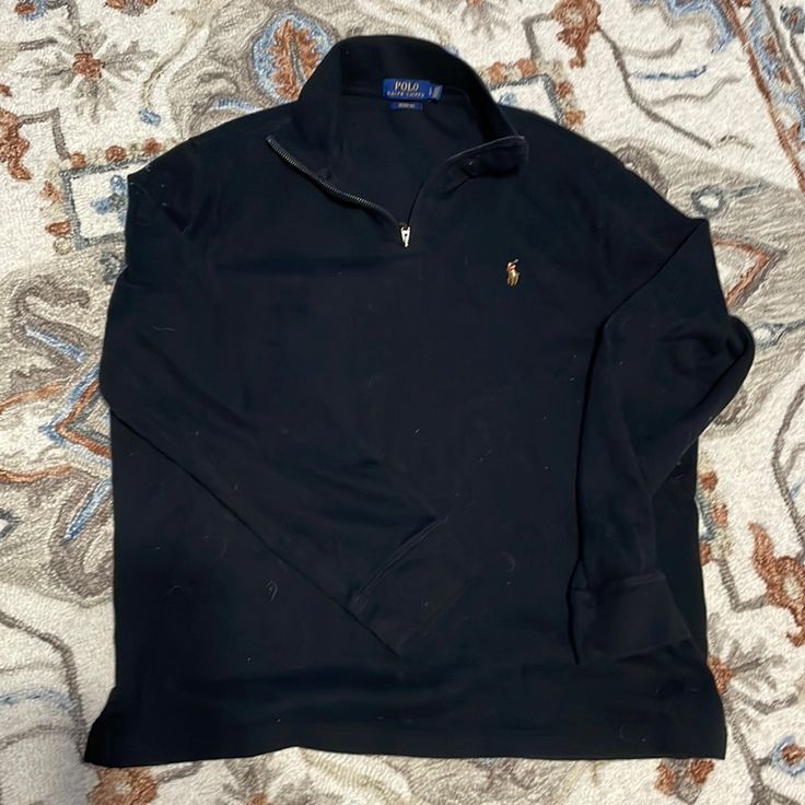 Excellent Condition Never Worn Fitted Black Ralph Lauren Top, Ralph Lauren Black Tops For Fall, Polo Half Zip, Ralph Lauren Sweaters, Ralph Lauren Sweater, Ralph Lauren Men, Half Zip, Sweater Cardigan, Men Sweater