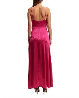 The Sorella Midi Dress Exudes Sensuality With Its Provocative Thigh-High Split, Fitted Silhouette, And Silk-Inspired Fabrication. The Golden Hue And Ripple Effect Of The Skirt Add Dramatic Detail. An Event Staple. -Triangle Neckline-Adjustable Spaghetti Straps-Asymmetrical Hemline Main: 100% Viscose. Lining: 100% Polyester Bardot Sorella Midi Dress In Ripple Effect, Canary Yellow, Fitted Silhouette, Thigh High, Thigh Highs, The Golden, David Jones, Dresses Online, Spaghetti Strap