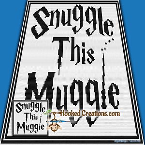 a cross stitch pattern with the words, snuggle this muggle on it