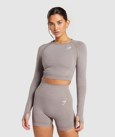 The Vital Seamless 2.0 Crop Top is a lightweight, breathable, and supportive top that is perfect for yoga, running, or any other high-intensity workout. It features a seamless construction for a flattering fit and a flattering scoop back.

#vitalseamless #croptop #yoga #running Gymshark Vital Seamless, Mcu Dr, Warm Taupe, Fitness Style, Water Energy, Gym Fits, Workout Wardrobe, Workout Fits, Workout Crop Top