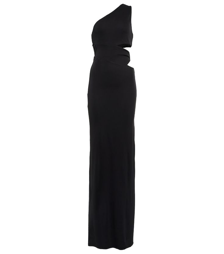 Letta one-shoulder cutout maxi dress Figure Sculpting, Cutout Maxi Dress, Black Midi Dress, Curator Style, Black Maxi Dress, Color Design, Dresses For Work, Little Black Dress, One Shoulder