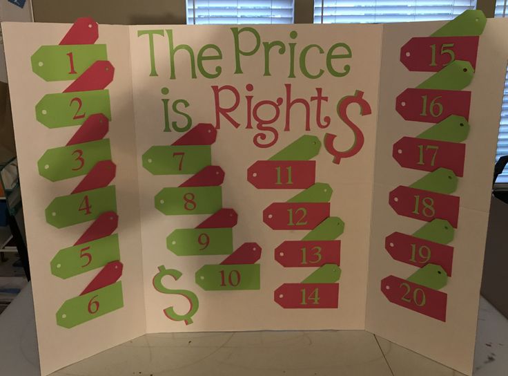 two signs with numbers and the price is right