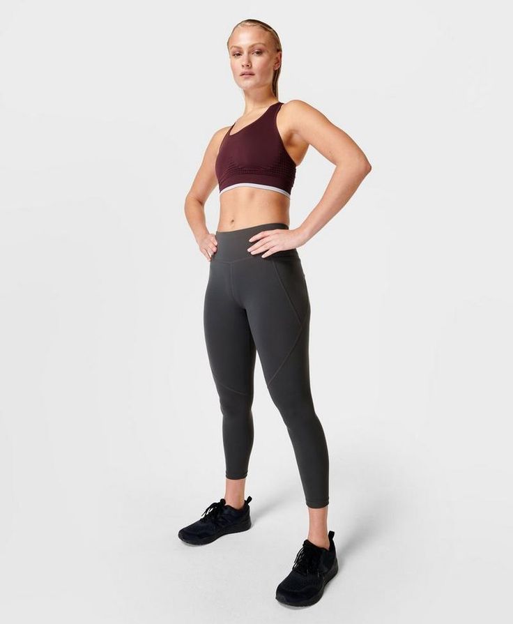 Multi-sport gym leggings designed for every workout. Stretchy fabric with flattering seams to sculpt the bum. Sweat-wicking and quick-drying for all sports. Side pocket and back zip pocket. Inseam length: 24" / 60cm. Model wears size S and is 178cm/5'10" tall. Style Code: SB5400 78Colour: Slate Grey Sports Leggings With Contoured Waistband And Medium Support, Sporty Leggings With Contoured Waistband And Medium Support, Functional Activewear With Contoured Waistband For Gym, Functional Training Activewear With Contoured Waistband, Functional Yoga Pants With Contoured Waistband, Functional Go-dry Leggings For Gym, Sporty Training Leggings With Light Support, Sporty Leggings For Training With Light Support, Functional Elastane Tights For Gym