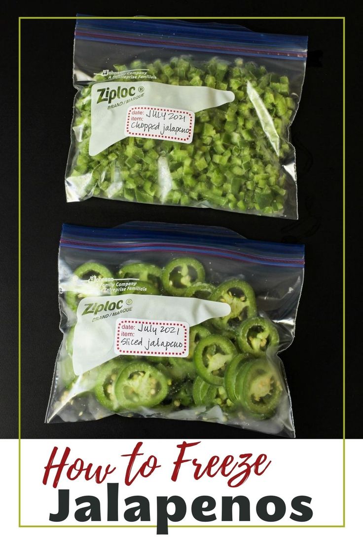 how to freeze jalapenos with ziploc and ziploc bags