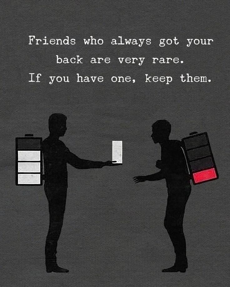 two people are holding boxes with the words friends who always got your back are very rare if you have one, keep them