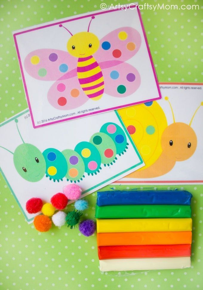 the very hungry caterpillar craft is ready to be made with construction paper and pom poms