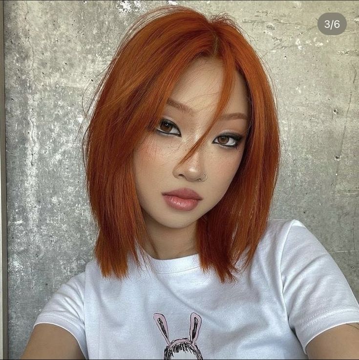 Burn Orange Hair, Dyed Ginger Hair, Color Hair Trends, Ginger Short Hair, Short Ginger Hair, Fall Color Hair, Short Orange Hair, Ginger Hair Inspo, Orange Short Hair