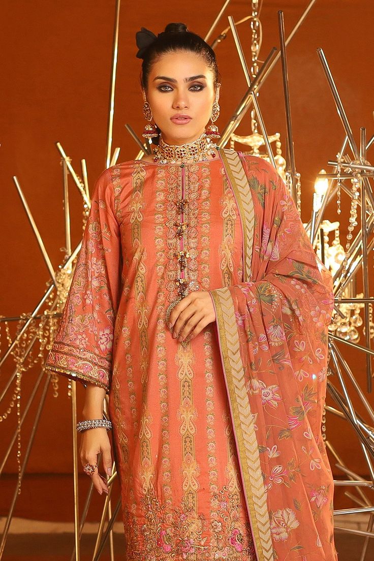 Alkaram Eid Lawn Dress  Close Up Pakistani Dresses Eid, Asim Jofa, Eid Outfit, Latest Dress Design, Party Sarees, Lehenga Style, Lawn Dress, Eid Dresses, Pretty Shirts