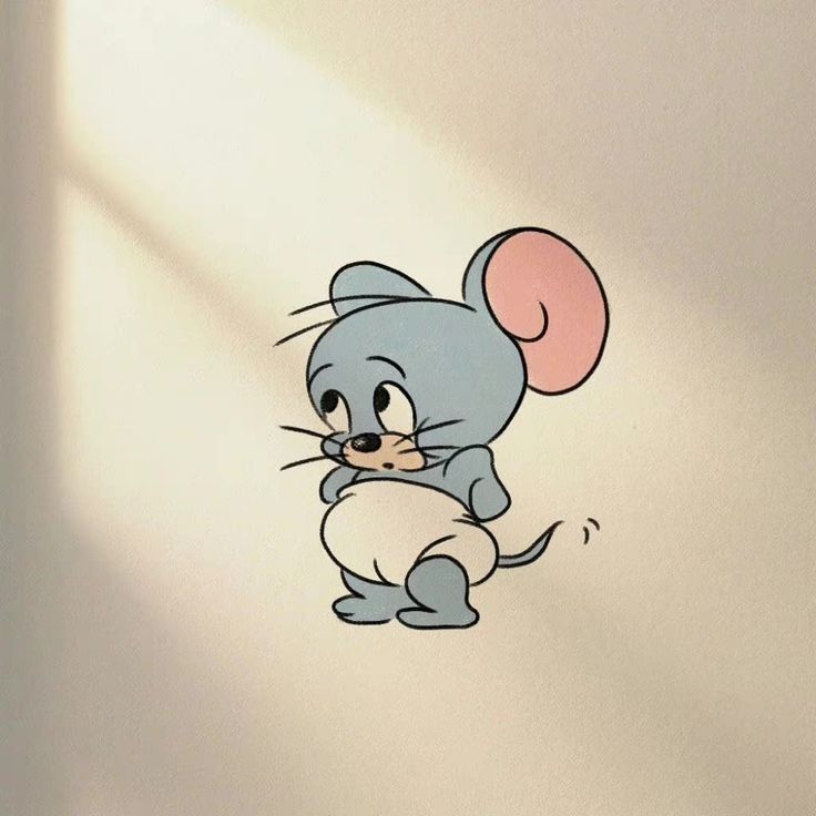 an image of a cartoon mouse on the wall