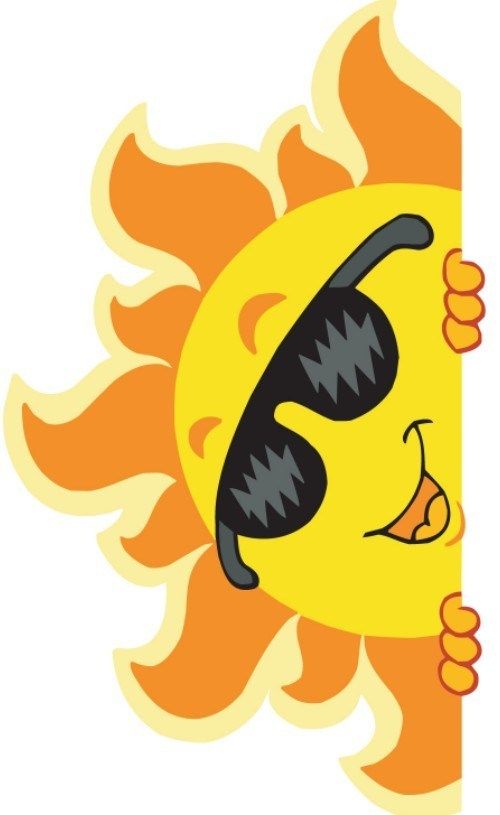 an image of a sun with sunglasses on it's face and the words goron