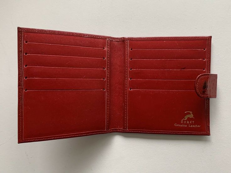 KORET Dark Red Credit Card Wallet For 10 Credit Cards. Some discoloration on the front and snap closure but fully functional. You can also put paper or a additional thin items behind each side of 5 cards. Great for travel and shopping. Credit Card Wallet, Credit Cards, Card Wallet, Dark Red, Snap Closure, Credit Card, Wallet, Travel, Red