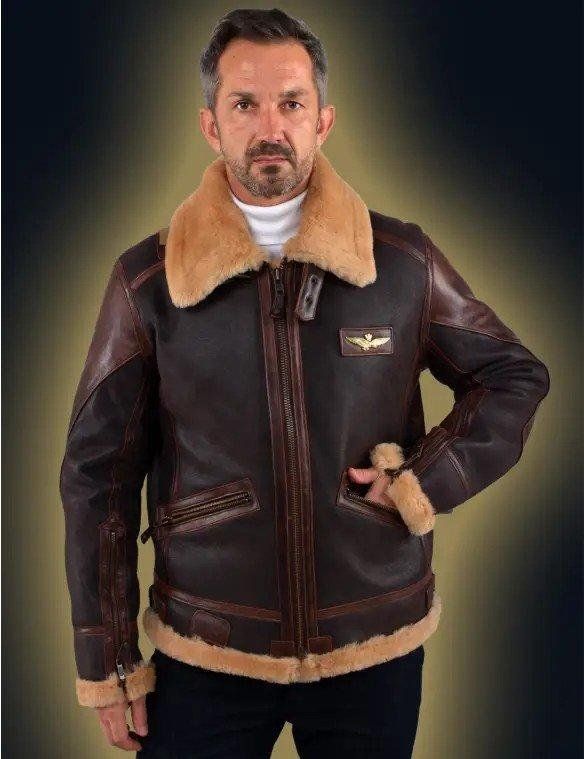 Sheep Skin Coat, Pilot Leather Jacket, Vintage Leather Backpack, Pilot Jacket, Sheep Skin, Men's Leather Jacket, Leather Briefcase, Winter Weather, Fur Jacket