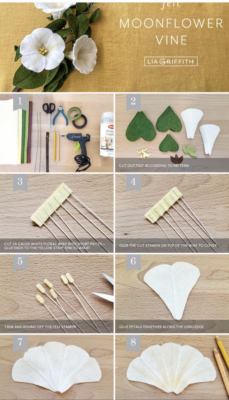 how to make paper flowers with yarn and wood dows - step by step instructions