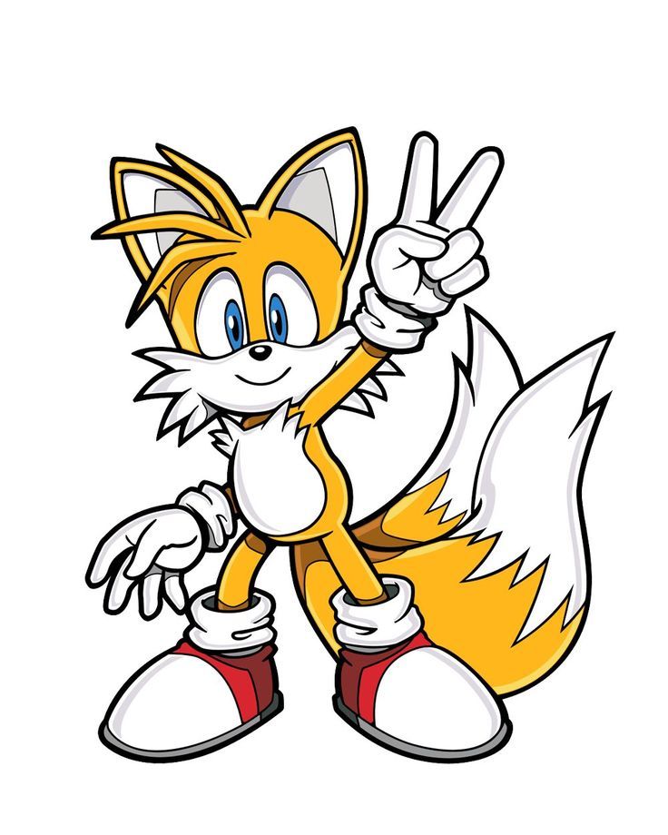 an image of a cartoon fox holding up the peace sign