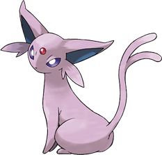 a pink pokemon sitting on top of a white surface