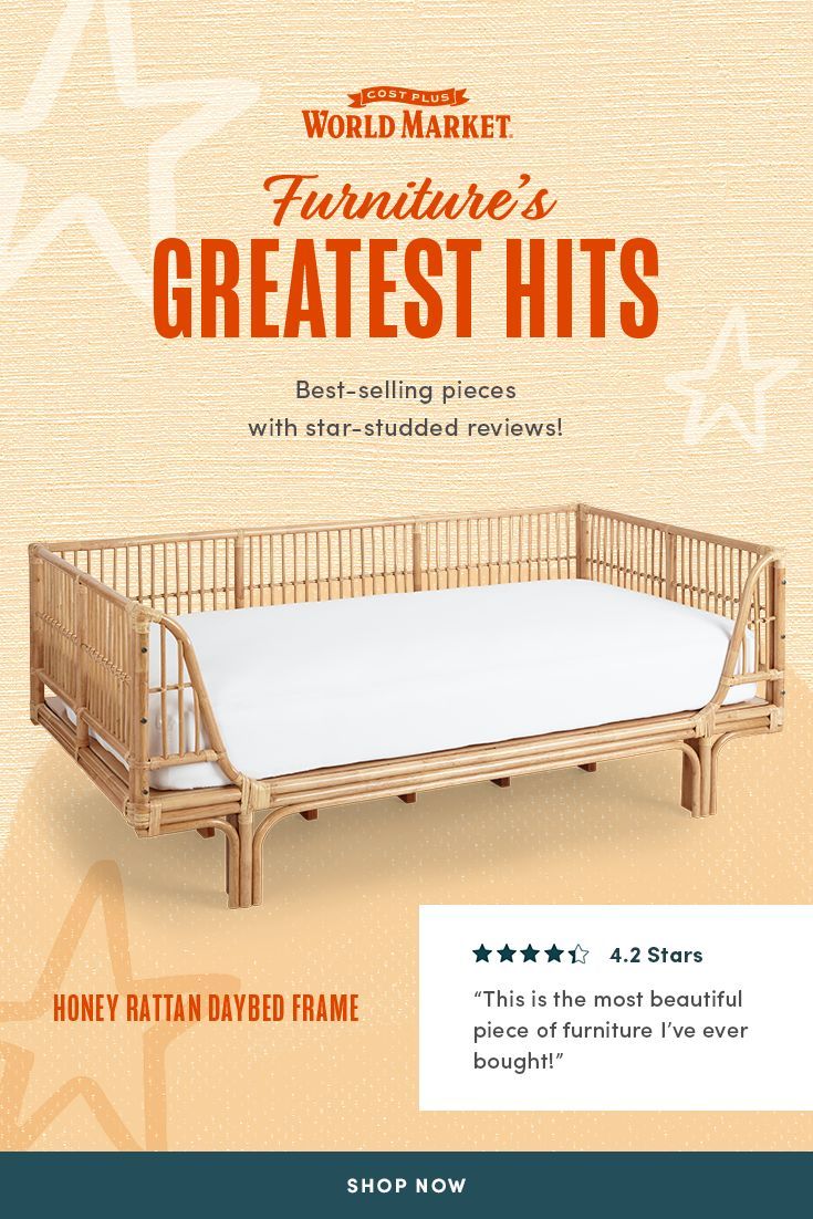 a baby crib with the words world market furniture's greatest hits on it