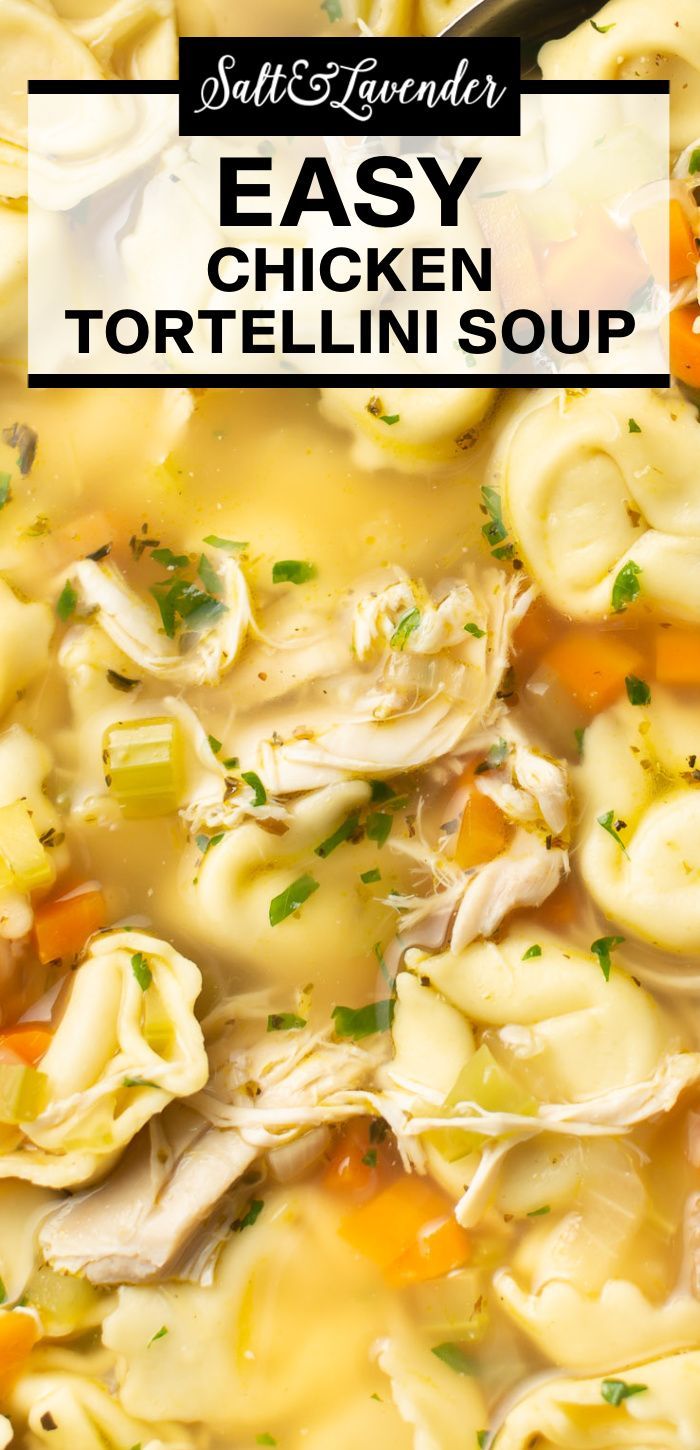 closeup of soup with text overlay that reads easy chicken tortellini soup Easy Chicken Tortellini Soup, Using Rotisserie Chicken, Cheese Tortellini Soup, Recipes Using Rotisserie Chicken, Chicken Tortellini Soup, Chicken Tortellini, Tortellini Recipes, Tortellini Soup, Rotisserie Chicken Recipes