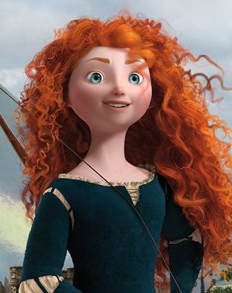 a red haired girl with long hair holding a knife