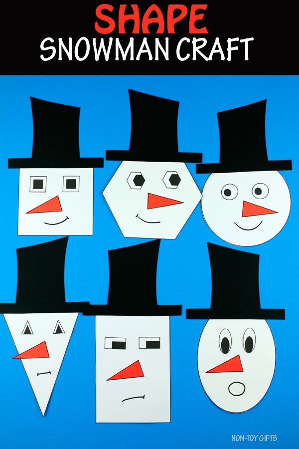 snowman craft for kids to make with the shape of their faces and noses,