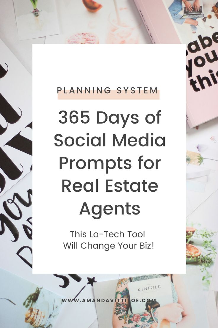 a pile of social media props for real estate agent