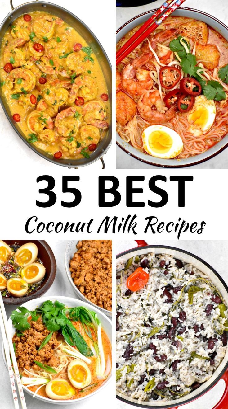 the best coconut milk recipes for breakfast, lunch and desserts are in this roundup