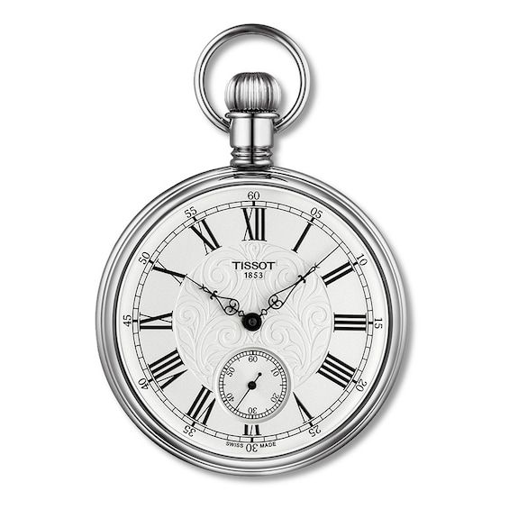 This Tissot Lepine Mechanical Pocket watch combines history and tradition with modern expertise. The white dial includes Roman numeral indexes and a small seconds subdial and is topped by a hesalite mineral crystal set in a 51mm palladium-plated brass case. The mechanical movement has a power reserve of 46 hours. Style # T8614059903300. Mechanical Pocket Watch, Watch Tattoos, Tissot Watches, White Watch, Mechanical Movement, Mens Gift Sets, White Dial, Roman Numerals, Minerals Crystals