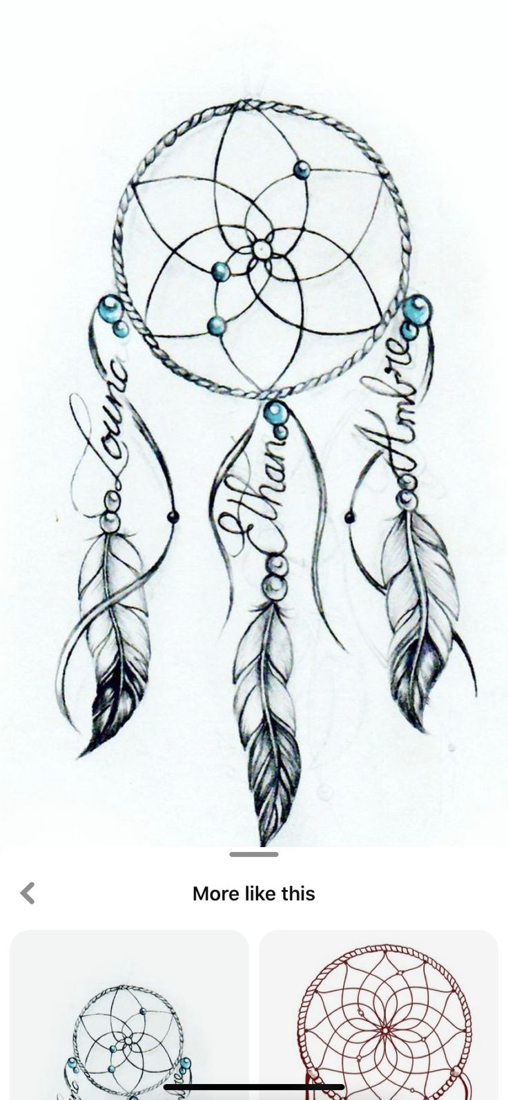 an image of a drawing of a dream catcher