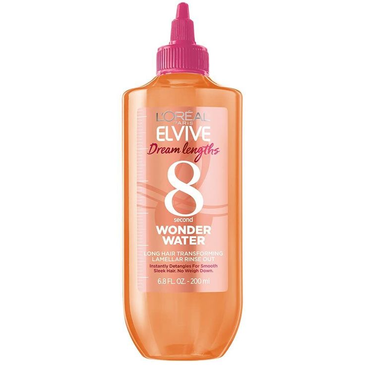 L'Oreal Paris Elvive Dream Lengths 8 Second Wonder Water Detangling Lamellar Features Moisturizing Hair Treatment: 8 Second Wonder Water Lamellar Hair Treatment is the new generation of premium hair treatment; This liquid rinse out formula visibly transforms hair from the first use 8 Seconds to Silkier, Shinier Hair: Upon contact with wet hair, this treatment works in just 8 seconds to visibly transform hair in a single use; Damaged hair feels healthy, shiny, and silky Long Hair Goals: Save that Loreal Wonder Water, 2024 Manifestation, 8 Seconds, Curl Cream, House Building, Scalp Care, Sleek Hairstyles, Scalp Massage, Blonde Bombshell