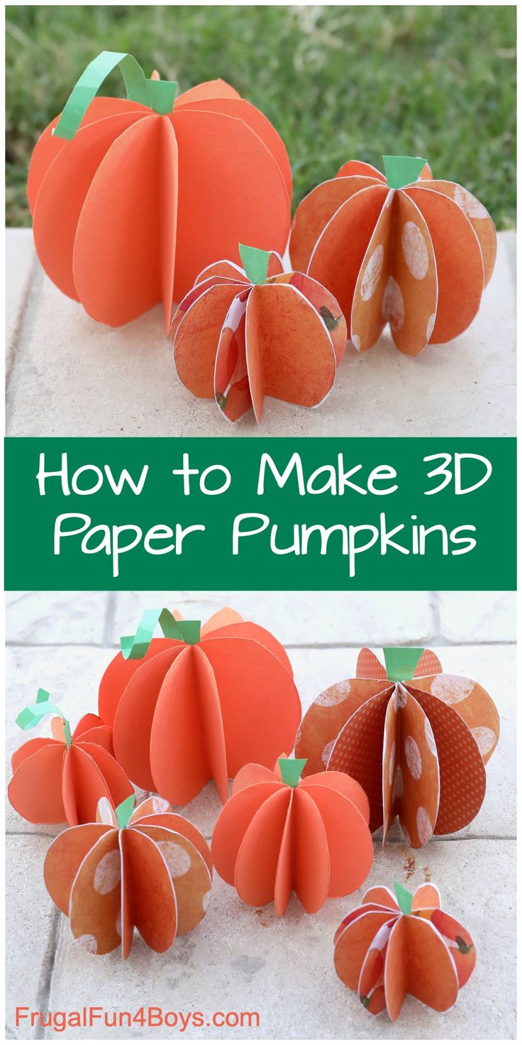 3d Paper Pumpkins, 3d Paper Pumpkin, Halloween Bricolage, Pumpkin Templates, Paper Pumpkin Craft, Fall Paper Crafts, Easy Pumpkin Carving, Paper Pumpkins, Pumpkin Template