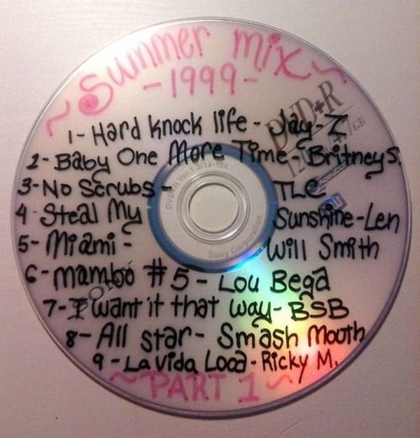 a cd with some writing on it