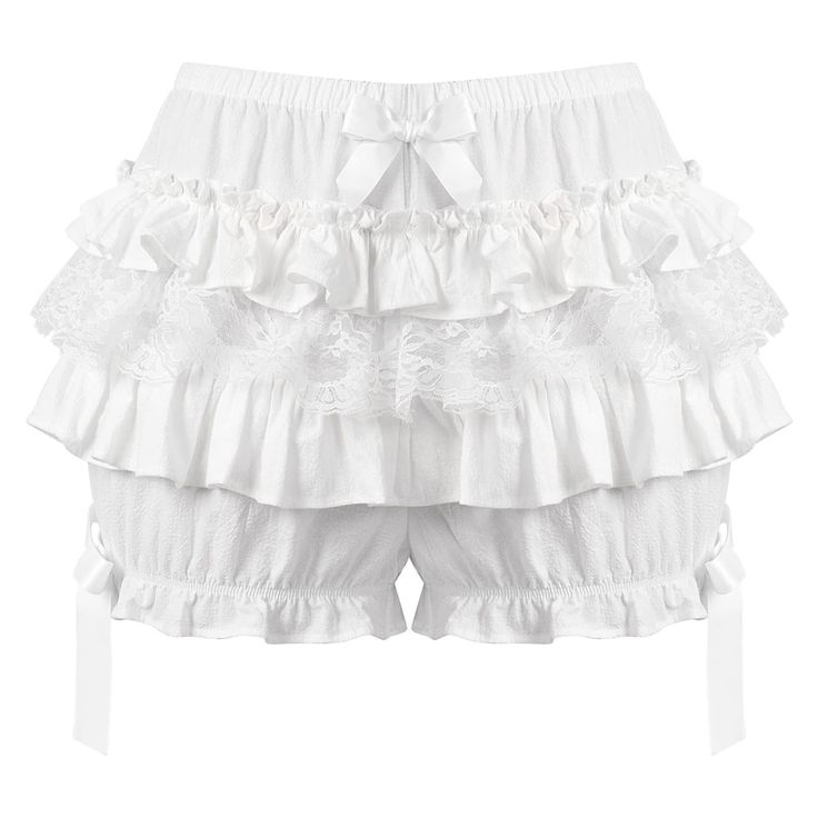 PRICES MAY VARY. Women's vintage victorian gothic ruffle pumpkin shorts bloomers shorts, pull on closure Elastic waist for comfy fit, layered ruffle trim design, stretchy ruffled leg openings with lace trim, loose fit Versatile vintage look, made of skin-friendly and lightweight fabric, soft, comfortable and breathable to wear Can be worn daily, can be used as pants, pajamas, leggings, or to match medieval/victorian/gothic/steampunk dresses, etc Please refer to our detailed size chart below befo Fancy Dress Ball, Steampunk Dress, Ruffle Bloomers, Lace Trim Shorts, Bloomers Shorts, Summer Lace, Ruffle Shorts, Women Lace, Lace Shorts