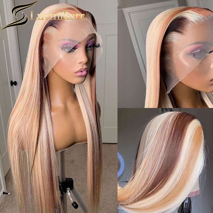 Honey Blond, Hair Blond, Blonde Lace Front Wigs, Colored Wigs, Straight Lace Front Wigs, Front Lace Wigs Human Hair, Brown To Blonde, Blonde Wig, Straight Human Hair