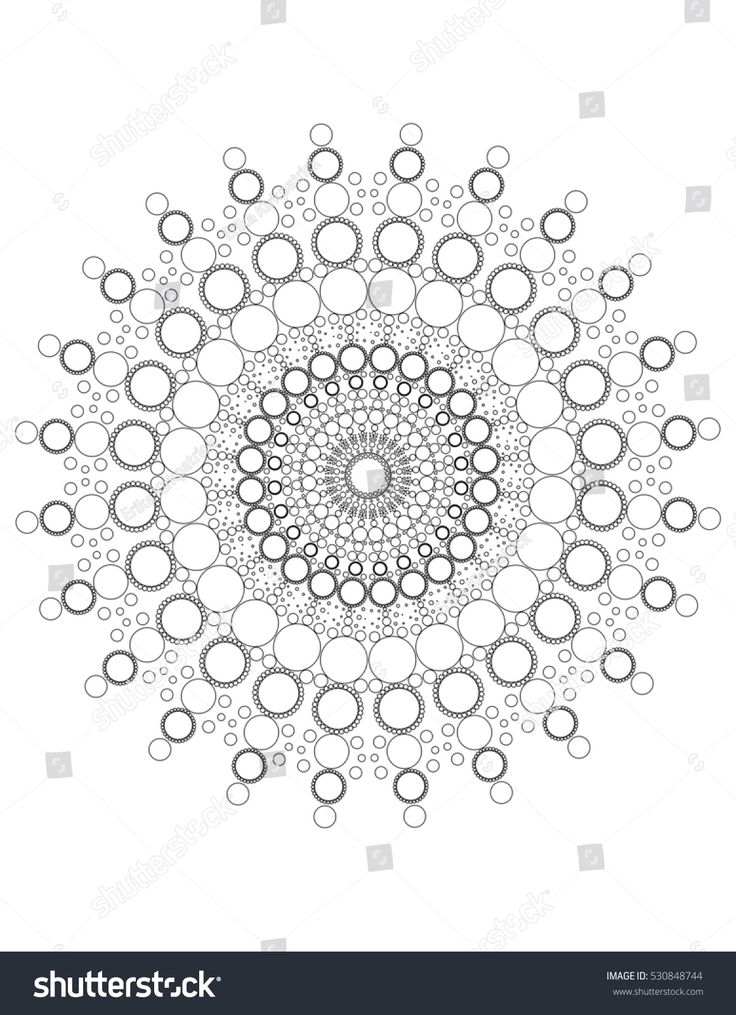 an abstract black and white background with circles in the center, on a white background