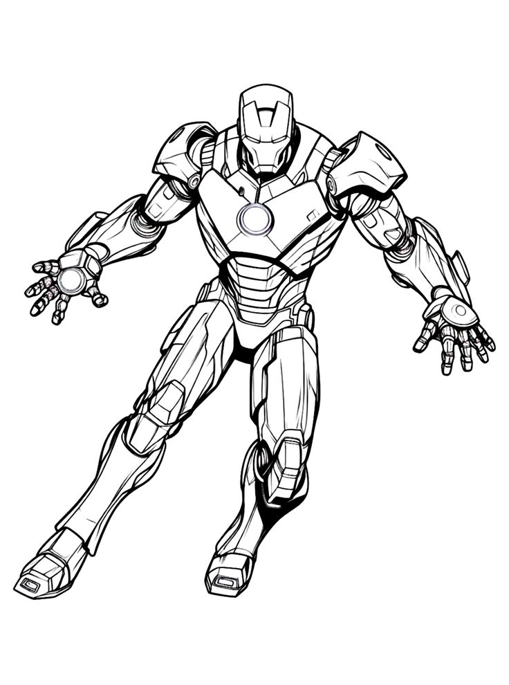 the iron man coloring pages for kids to print out and color with your own hands